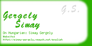 gergely simay business card